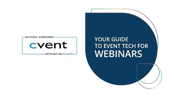 Cvent event tech for webinars