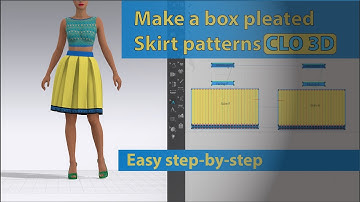 How to Make Basic Box Pleated Skirt Patterns CLO 3D (Full Course)