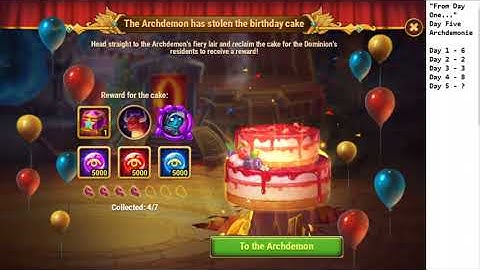Hero Wars "" From Day One..." Special Day Five ArchDemon clue and Game