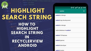 Highlight Search String In Recyclerview(Listview) Items In Android | Searchview | Android Studio