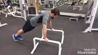 Parallette Shoot-Through Push Ups and Dips