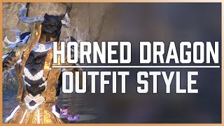 ESO Horned Dragon Outfit Style - Showcase of the Dragon Horn Outfit in The Elder Scrolls Online