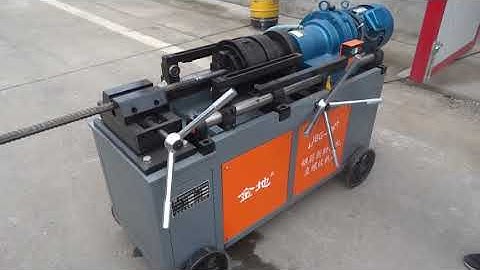 JBG-40F Rebar rib peeling and thread rolling machine operation video