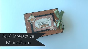 Interactive 6x8" mini album - echo park dream big little girl - baby album - walk through