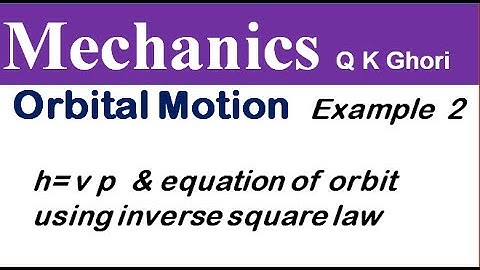 Ch 12 orbital motion. Example 2. proof of h = vp  , v subject to inverse square law.