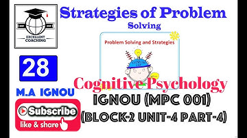 IGNOUMPC001#CognitivePsychology#StrategiesofProblemSolving#Block2#Unit4|#Part4