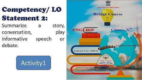 Bridge Course 10th English Competency2-Activity1