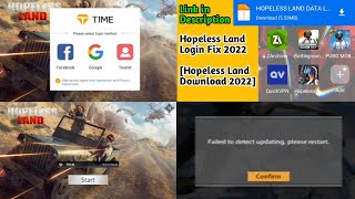 Hopeless Land Login Fix 2022 | How To Download And Start Hopeless Land Game 2022 [All Problem Solve]
