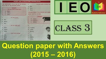 IEO class 3 Question Paper 2015 Set A / IEO class 3 question paper (2015-2016)A / Students Reference