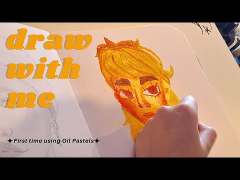 First time using OIL PASTELS ✦ Draw with me ✦