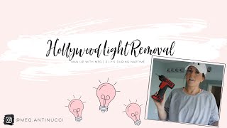 HOW TO: REMOVE A HOLLYWOOD LIGHT STRIP / DIY LIGHT REMOVAL