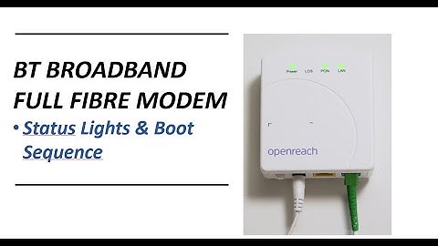 BT Modem Status Lights & Boot Sequence