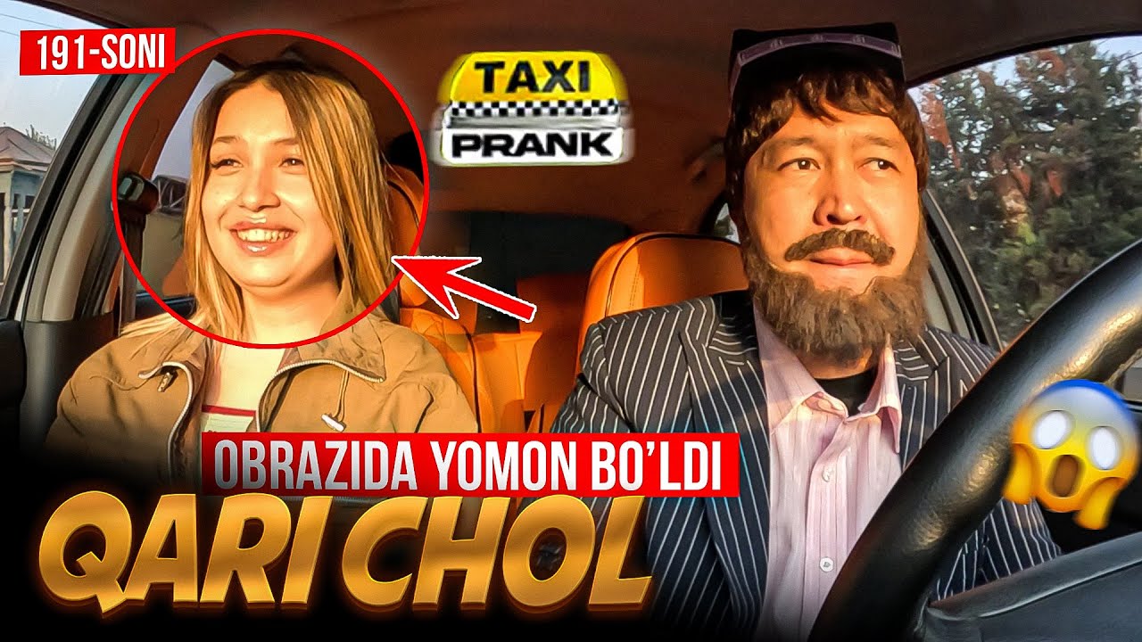 Taksida prank 191-soni🚖 Qariya chol obrazidaman👨‍🦳😀