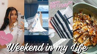 WEEKEND IN MY LIFE! New Grad ICU Nurse, Wedding Venues, Birthday, Meal Prep