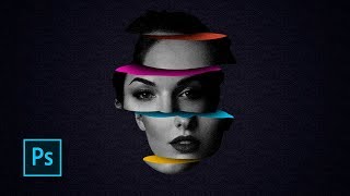 how to create sliced color head - inspired by Magdiel Lopez - Photoshop manipulation tutorials