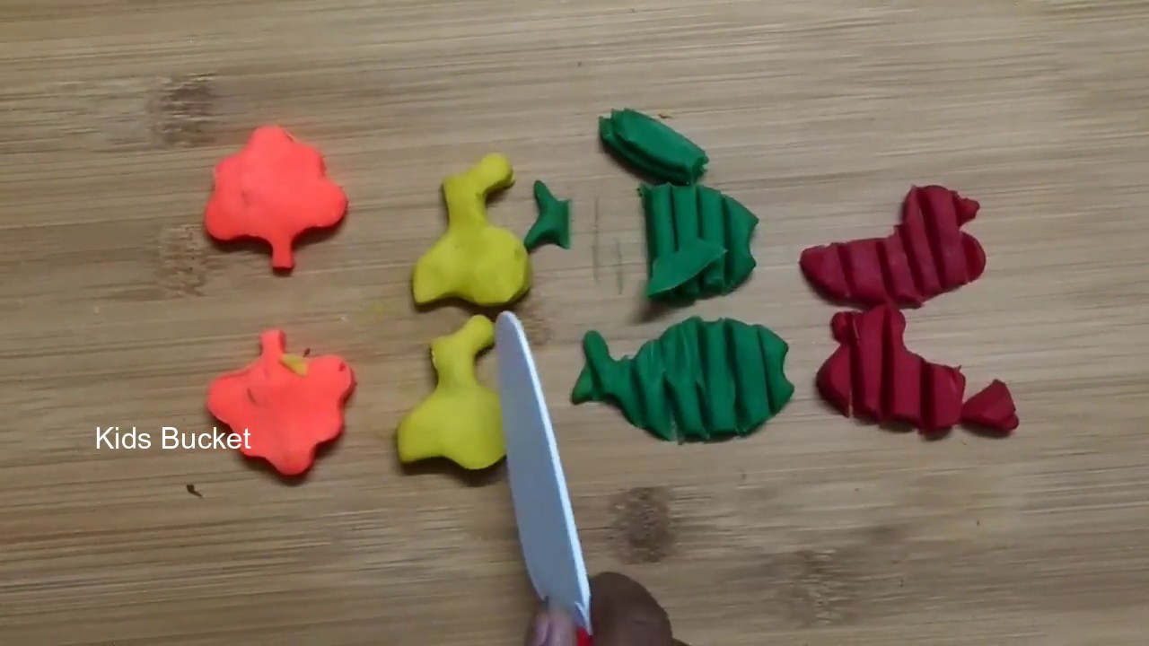 Play Dough Collection Molds | Play and Learn Colors | Kids Bucket - YouTube