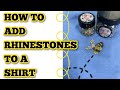 Rhinestone a shirt - How to add Rhinestones - rhinestone template - Gem tac glue - Cricut bling