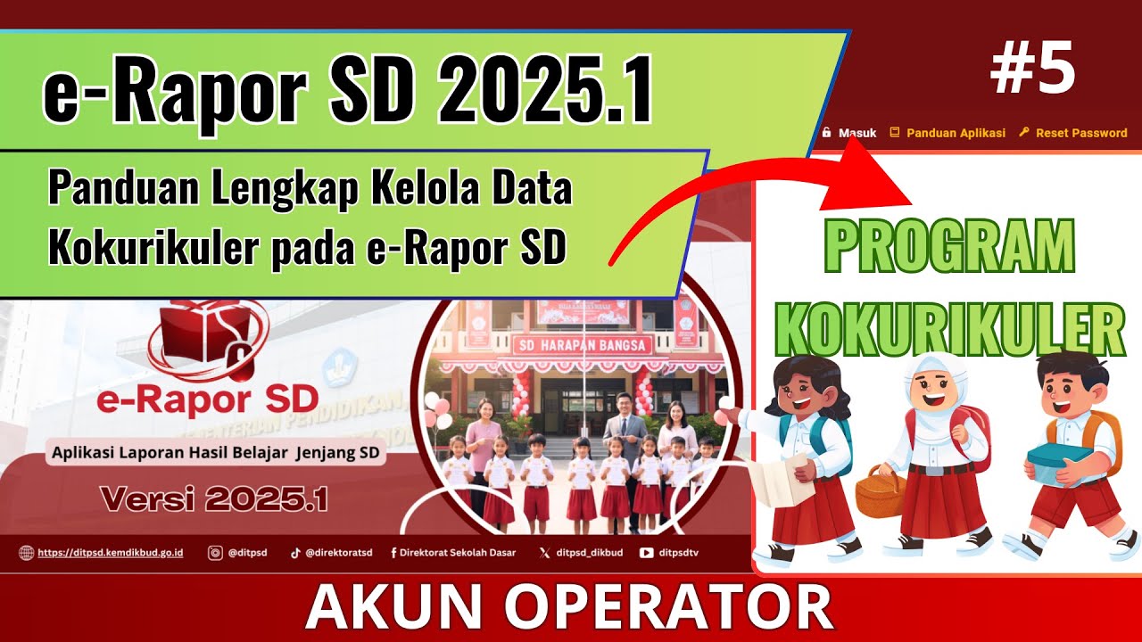 Langkah Mudah Input & Kelola Data Kokurikuler pada Aplikasi e-Rapor SD 2025.1 di Akun Administrator