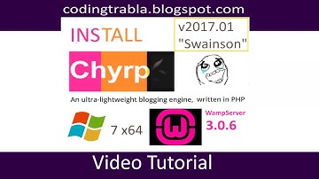 Install Chyrp 2017.1 on Windows 7 via WampServer 3.0.6  - opensource PHP tumbleblog CMS byAO