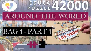 Bag 1 - Part 1 of EPIC 42,000 Piece Jigsaw Puzzle: Around the World from Educa
