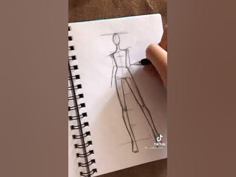 Рисуем человека, вот так рисуют дизайнеры одежды/Рисунки🎨 - YouTube