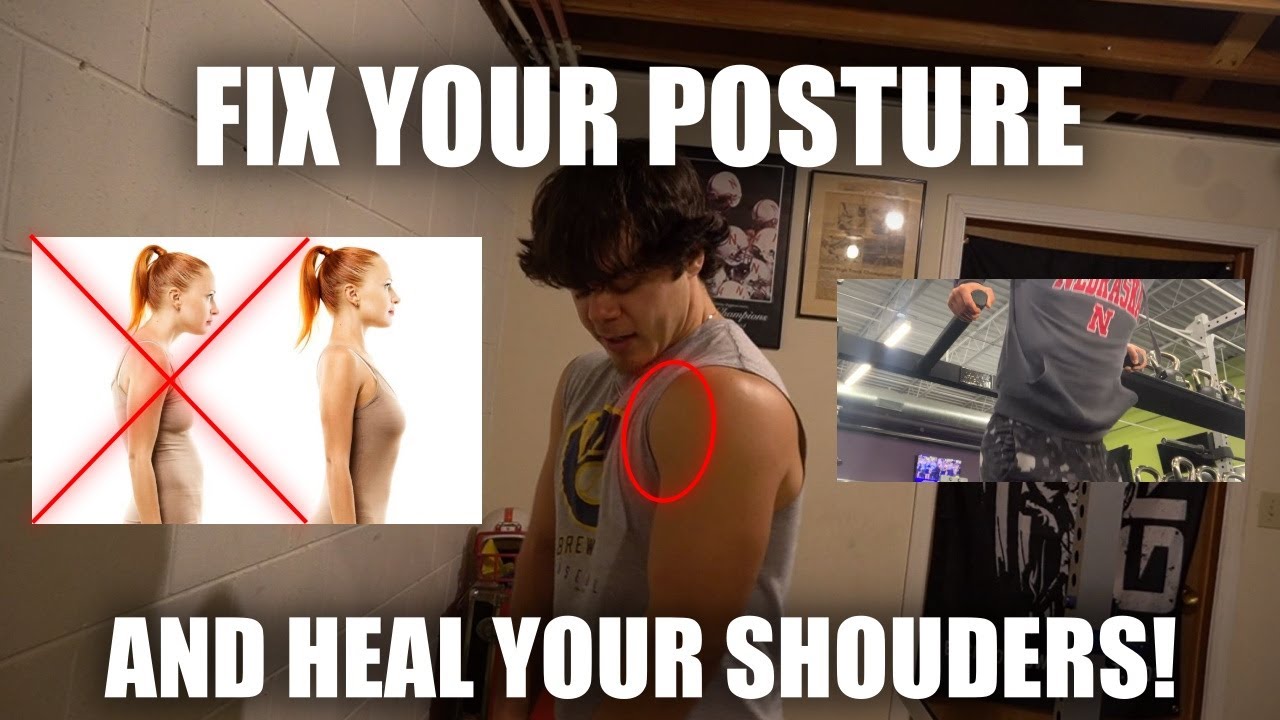 How To Fix Shoulder Tendon Pinching and Forward Rounded Shoulders!