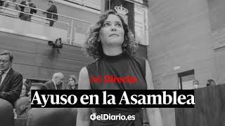 🔴 DIRECTO | AYUSO responde a la oposición en la sesión de control en la ASAMBLEA DE MADRID