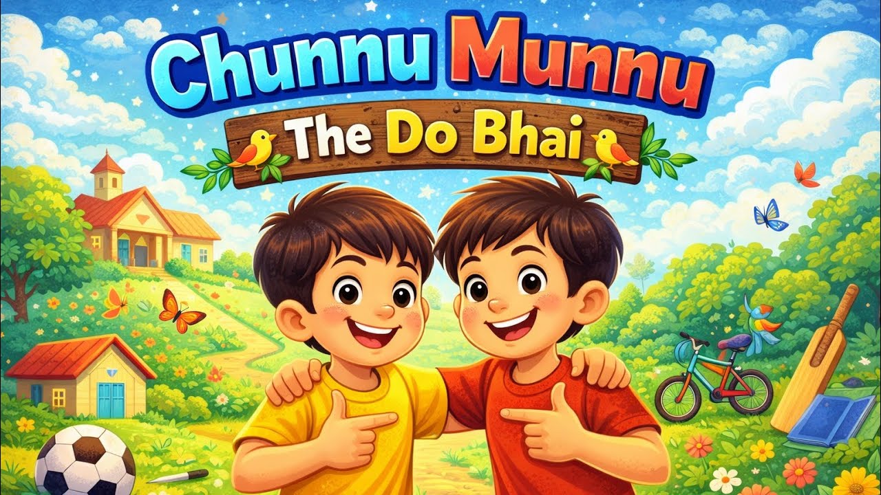 Chunnu Munnu The Do Bhai 👦👦 | Hindi Nursery Rhyme | Kids Poem | Hindi Rhymes for Kids