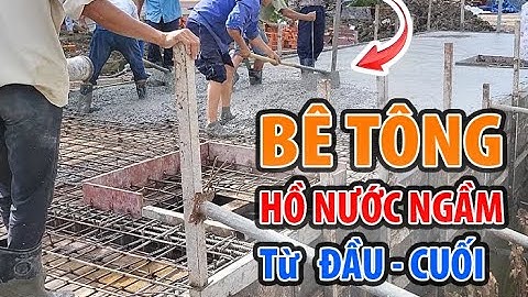 Đổ bê tông nắp hồ nước ngầm 120 m3 từ đầu đến cuối | Pouring concrete into underground water ponds
