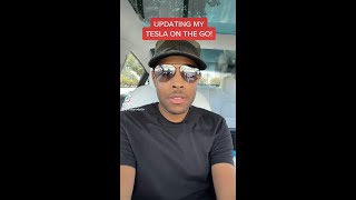 Updating my Tesla on the go…. #tesla #shorts #shortsvideo #teslamodel3