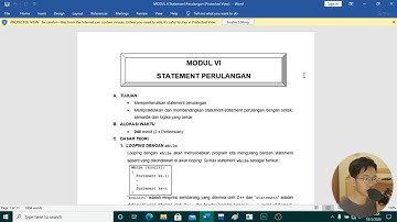 Pertemuan 4 & 5 - VI. Statement Perulangan