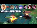 NATAN VS ALL MARKSMAN 1 VS 1  TEST #1 | MOBILE LEGENDS