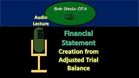300.30 Financial Statement Creation from Adjusted Trial Balance