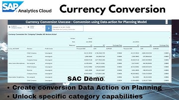 SAP Analytics Cloud Currency Conversion Table : Part 06
