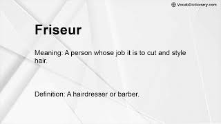 Friseur Meaning
