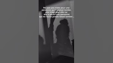 Ne sois pas triste