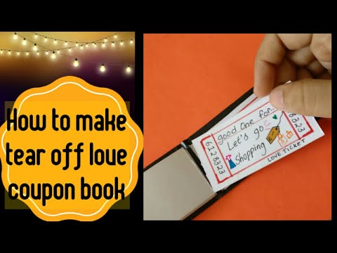 How to make a tear off love coupon book | Valentines day – 117