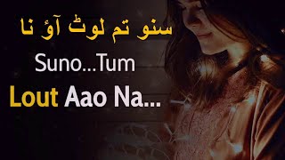 Suno Tum Laut Aao Na Urdu Ghazal Heart Touching Poetry In Urdu Sad Urdu Poetry