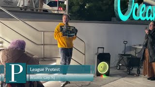 Protest outside NJ League of Municipalities conference in Atlantic City