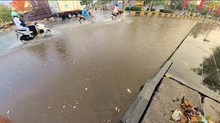 Clearing debris that clogged public drains and flooded roads