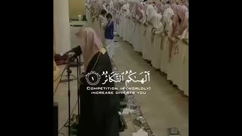 سورة التكاثر بصوت القارئ ياسر الدوسري