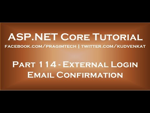 External login email confirmation in asp net core