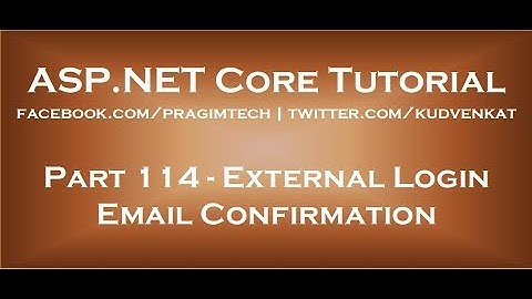 Bevestiging van externe inlog-e-mail in ASP.NET Core