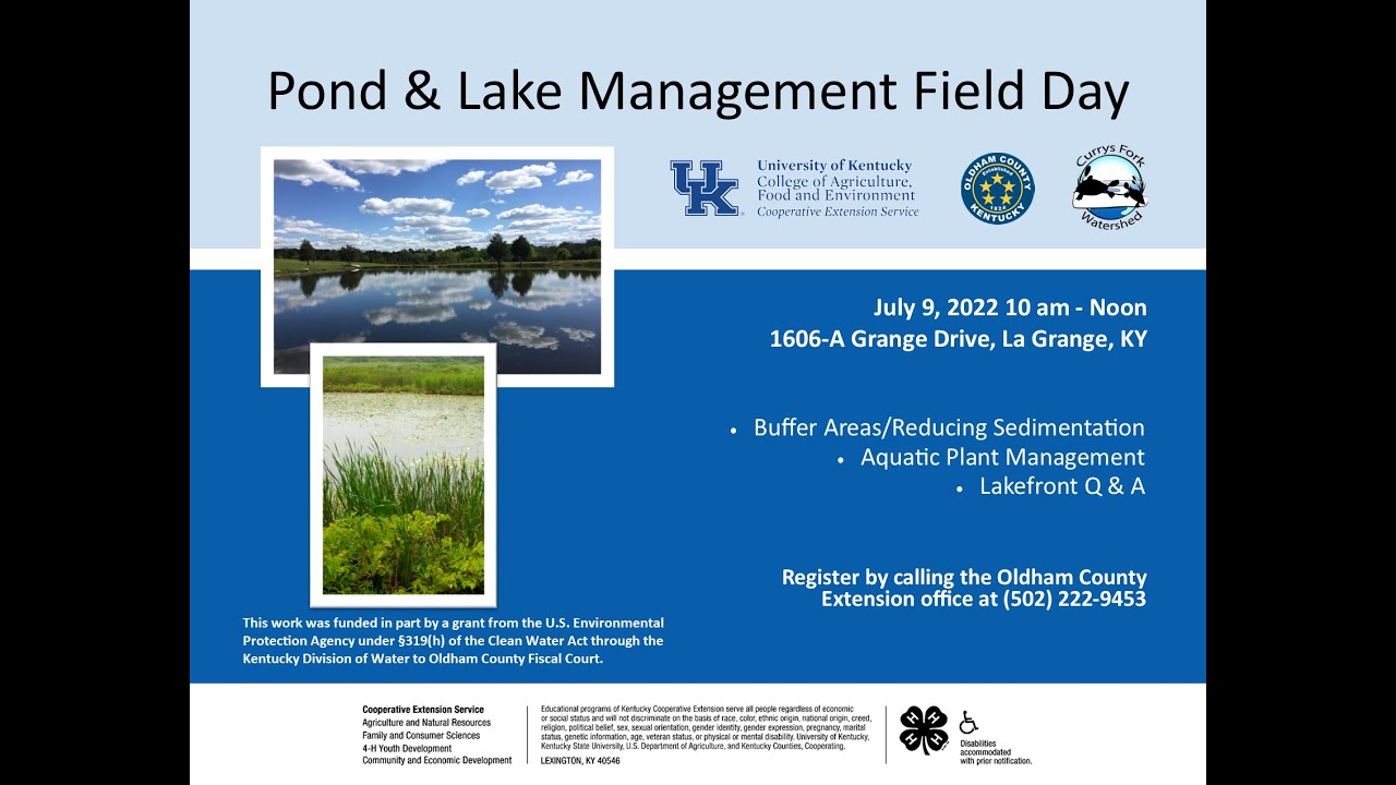 Lake and Pond Management Field Day