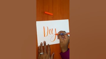 Calligraphy Writing of name #diya  on request in last video with Doms Brush Pens! #Viral