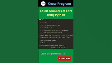 Count Car using Python Code 💯✅      | #shorts #python3 #knowprogram