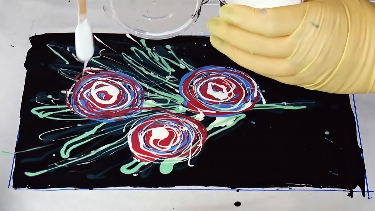 Floral Mastery: Discover the mesmerizing Flower Dip Fluid Art Technique for Easy Bouquet Painting