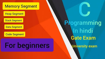 Memory Segment, Heap Segment, Stack Segment, Data Segment and  Code Segment in Hindi | C Language |