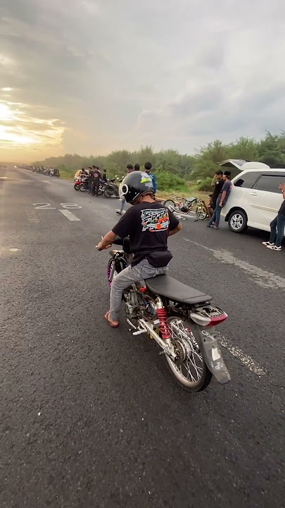 Setting supra 130cc tune up menolak pelan🤘 #shorts #settingmotor #supra #dragracing