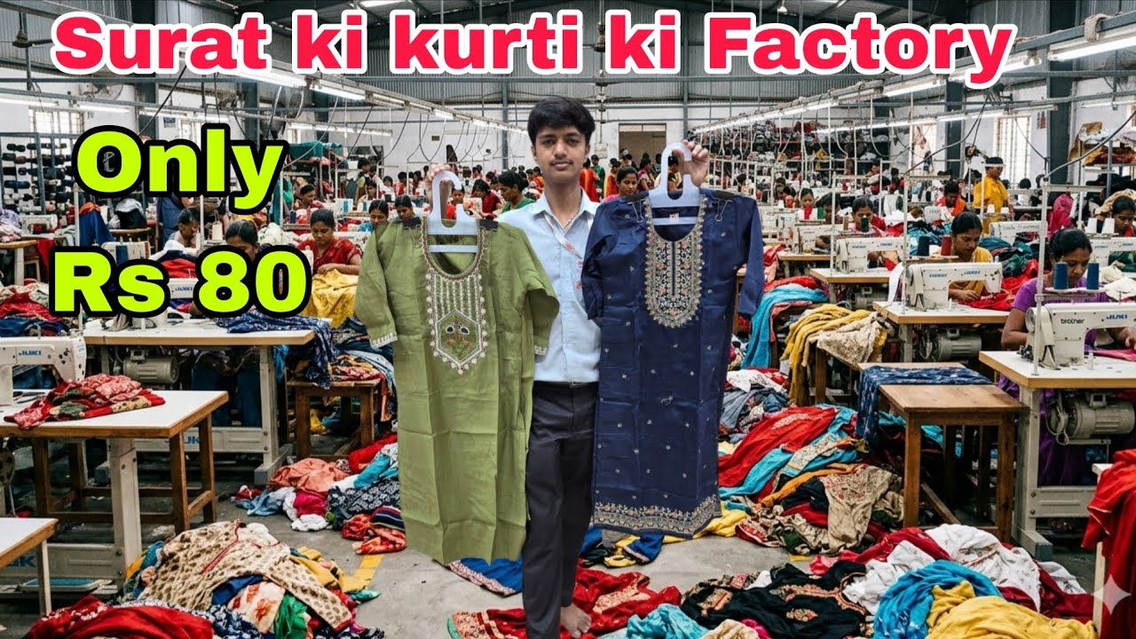 Surat ki Sabse Badi Kurti ki factory kurti Only Rs 80 Rupees se 